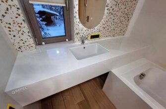 Столешница для ванной из искусственного камня мир красоты и практичности