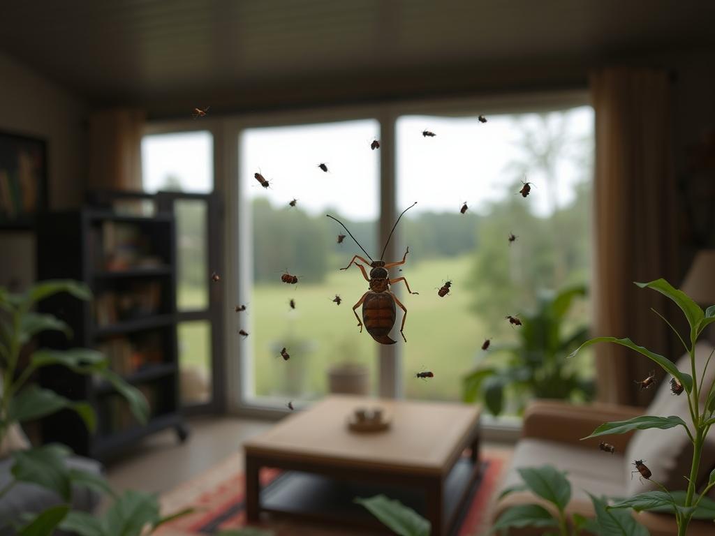 Insects in a private houseфото